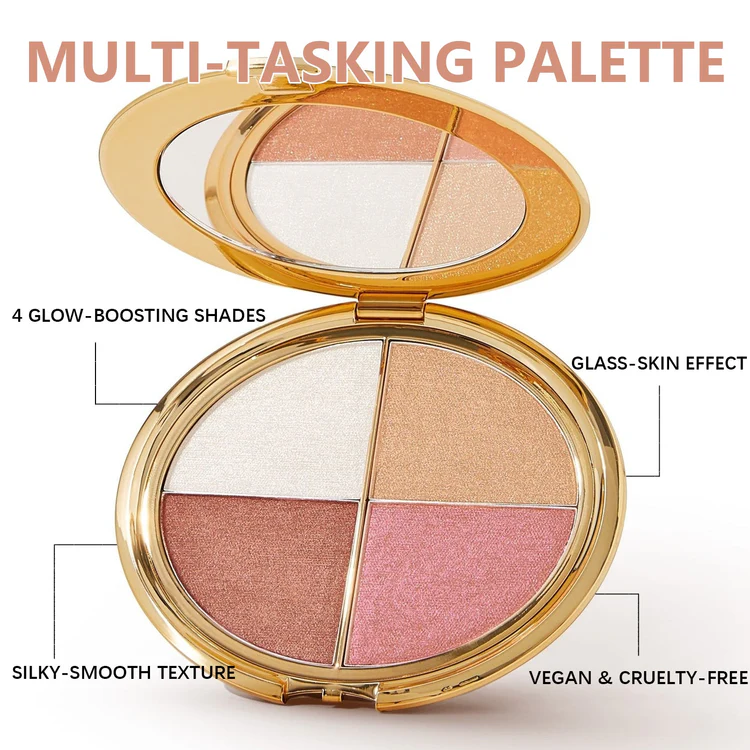 đLast 3 hours 60% offđ„eye & cheek palette - eyeshadow and highlighter make0up (with Detachable Brush)