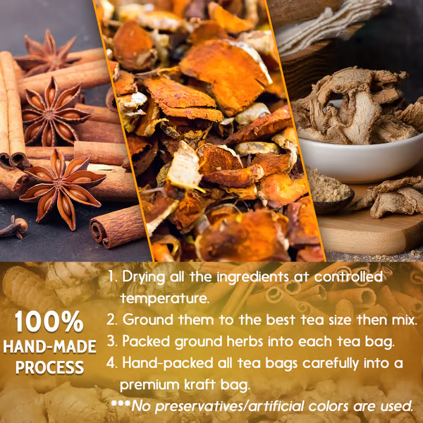 🔥 100% Natural Turmeric Ginger Cinnamon Tea