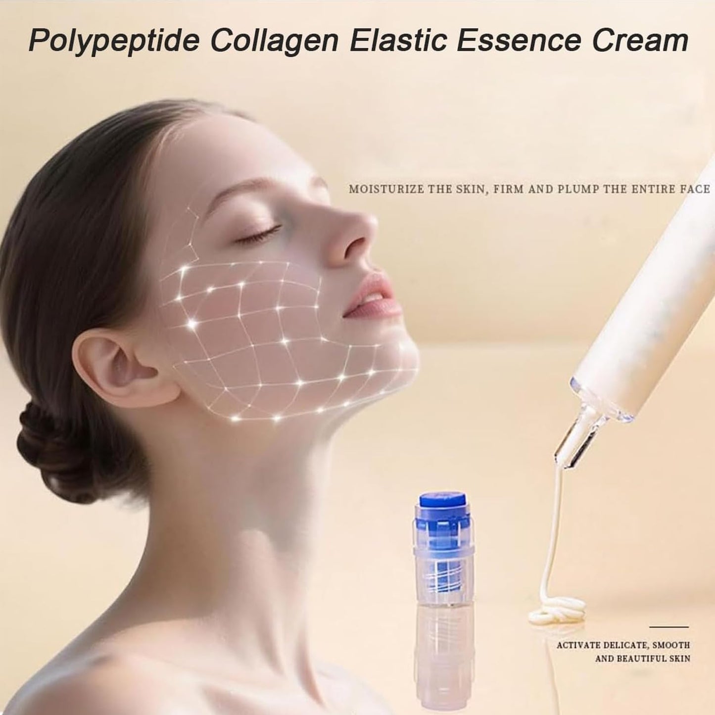 🔥NEWYUO-Polypeptide Collagen Elastic Essence Cream Moisturizing Hydrating Firming Low Irritating Serum