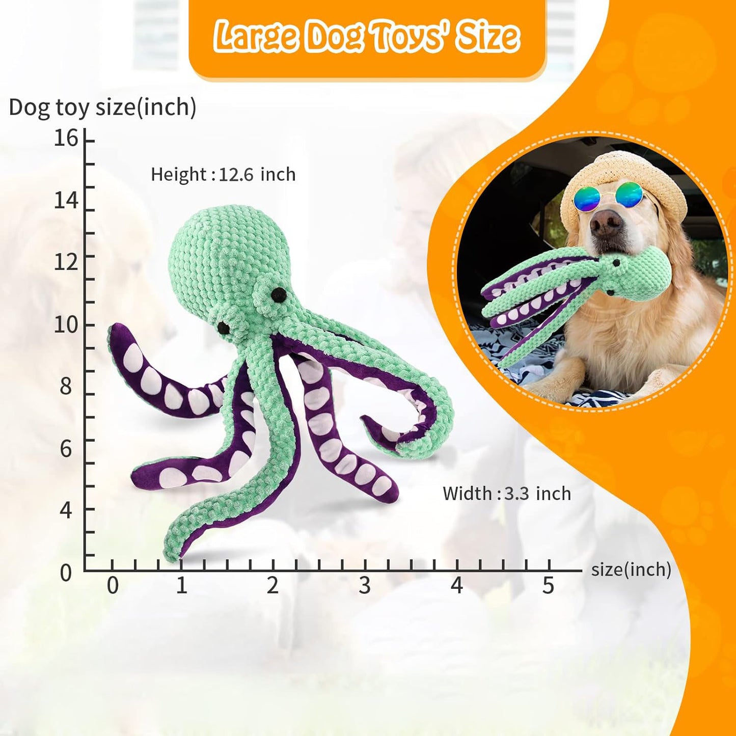 Durable Chew Toy for Dogs – Squeaky, Safe & Cleans Teeth