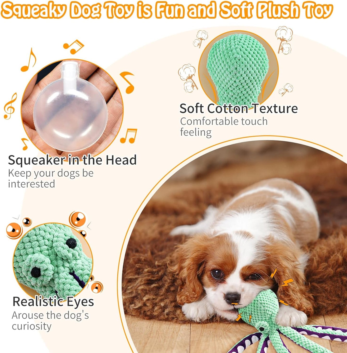 Durable Chew Toy for Dogs – Squeaky, Safe & Cleans Teeth