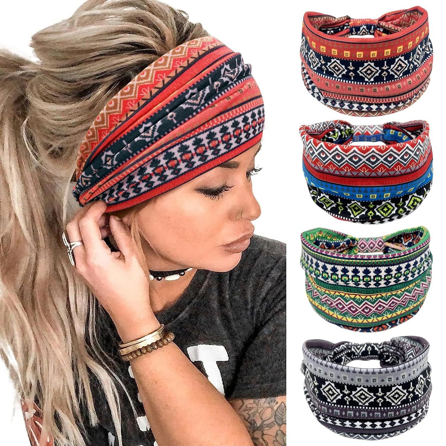 Juxek™ Sports Yoga Wide Headband - Stylish Hair Accessory